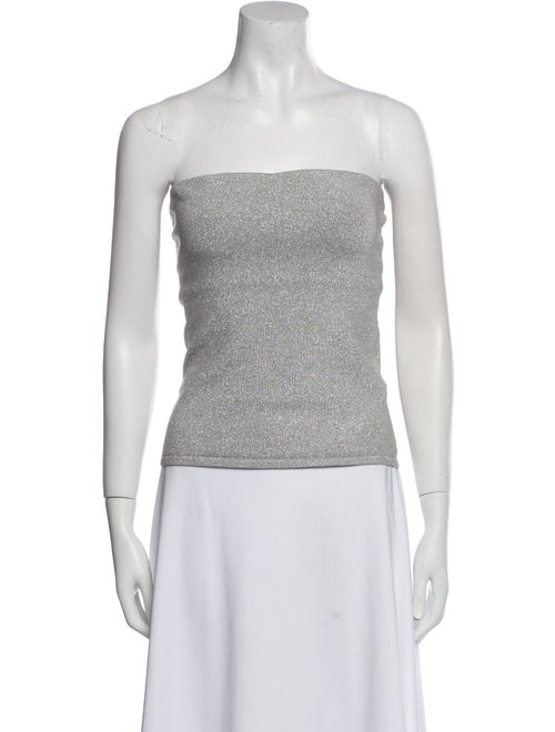 Ralph Lauren Black Label Silk Strapless Crop Top