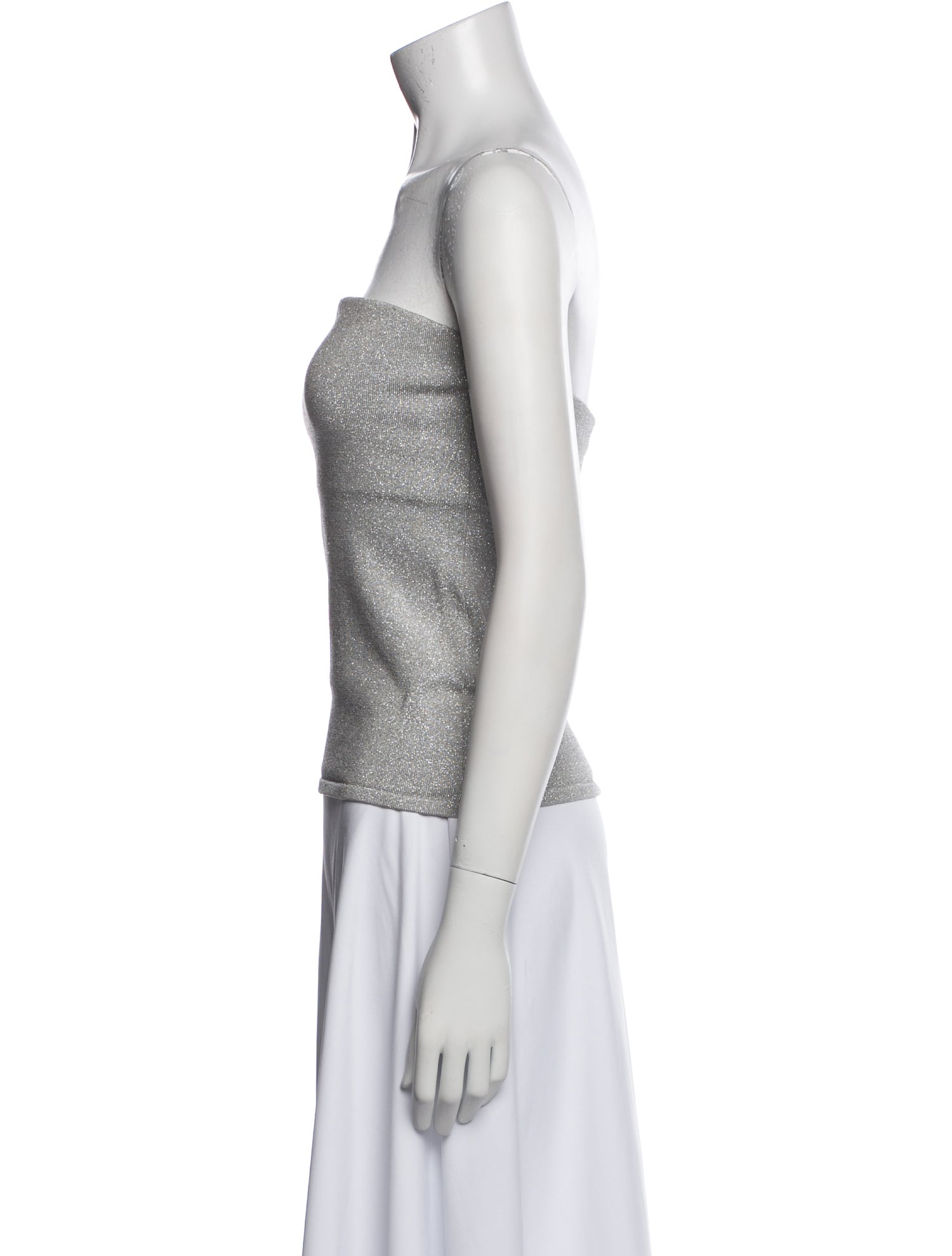 Ralph Lauren Black Label Silk Strapless Crop Top