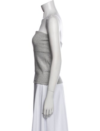 Ralph Lauren Black Label Silk Strapless Crop Top