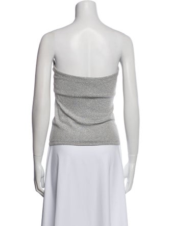 Ralph Lauren Black Label Silk Strapless Crop Top