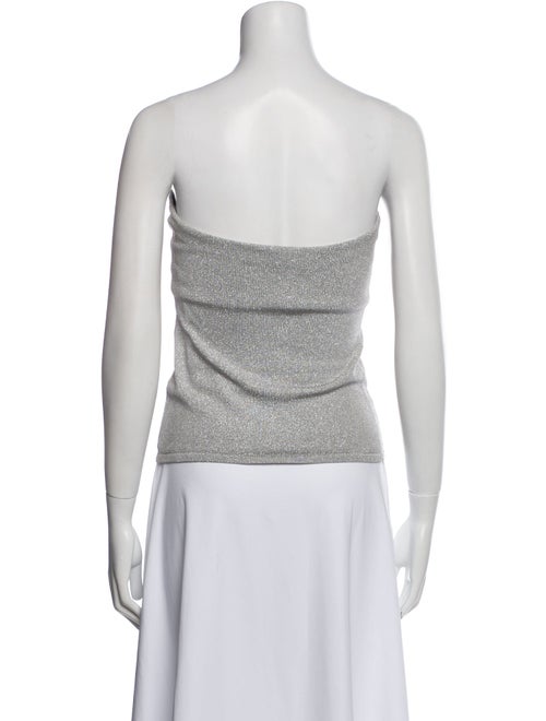 Ralph Lauren Black Label Silk Strapless Crop Top