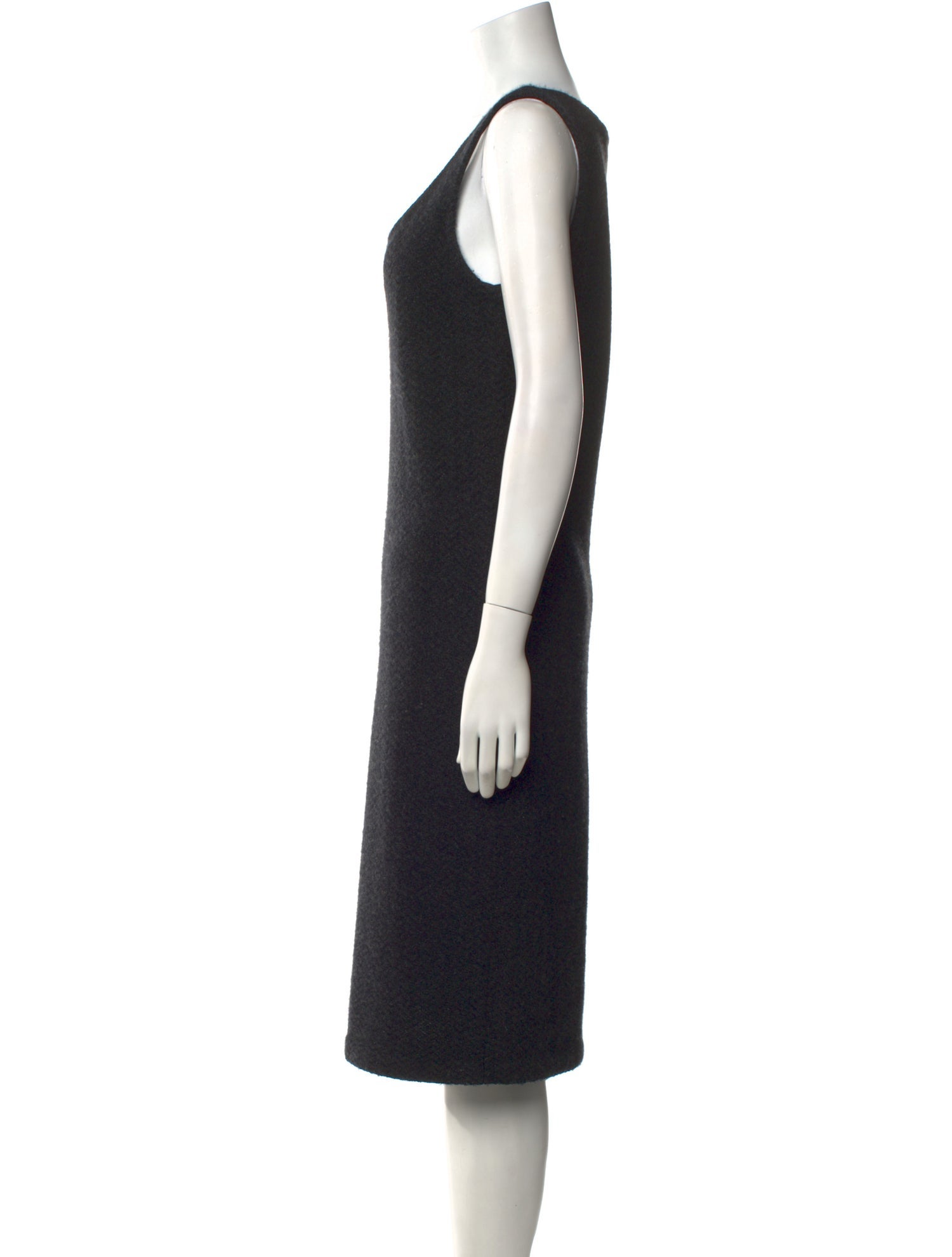 Ralph Lauren Black Label Scoop Neck Midi Length Dress