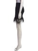 Ralph Lauren Black Label Feather Trim Knee-Length Skirt