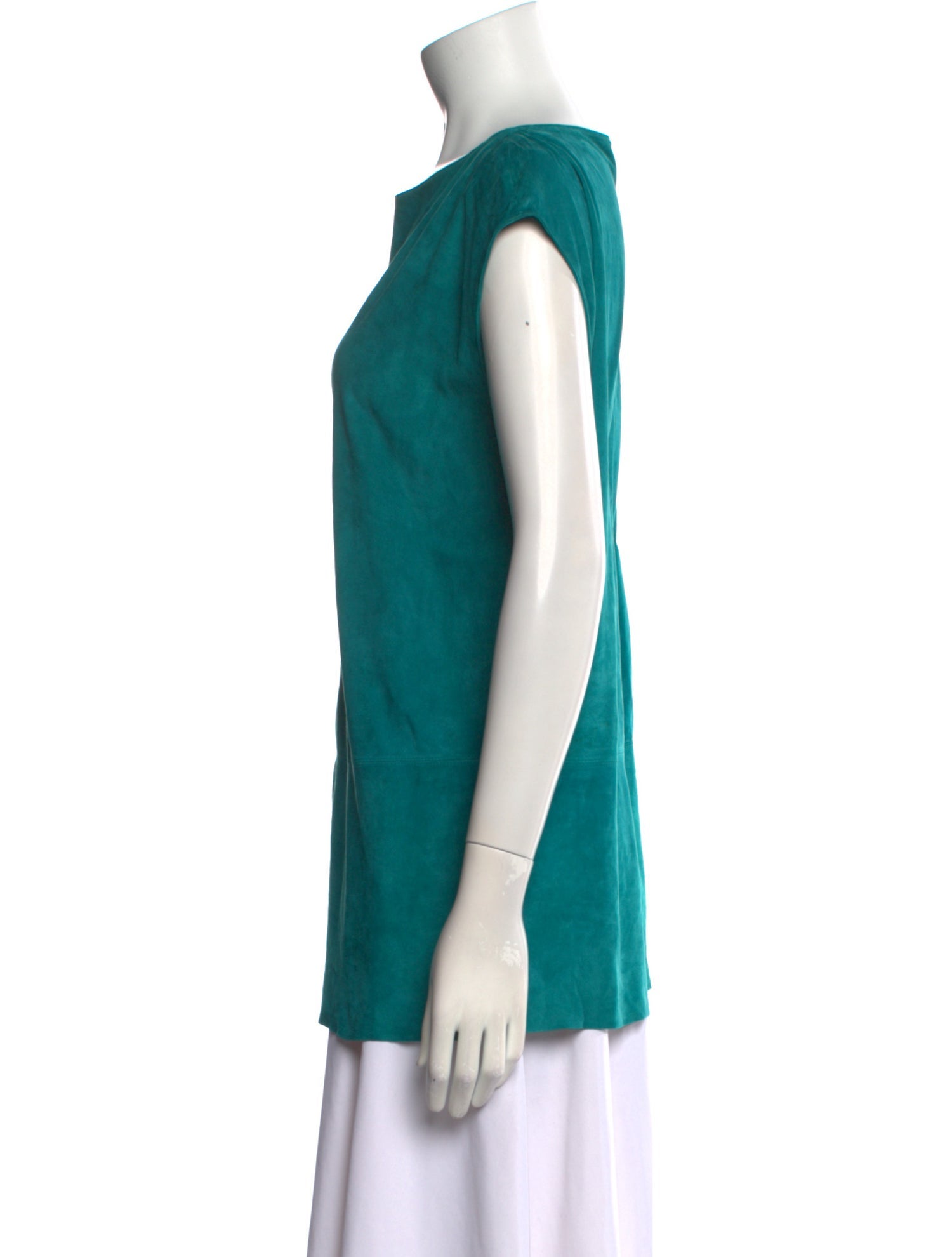 Ralph Lauren Black Label Lambskin Bateau Neckline T-Shirt