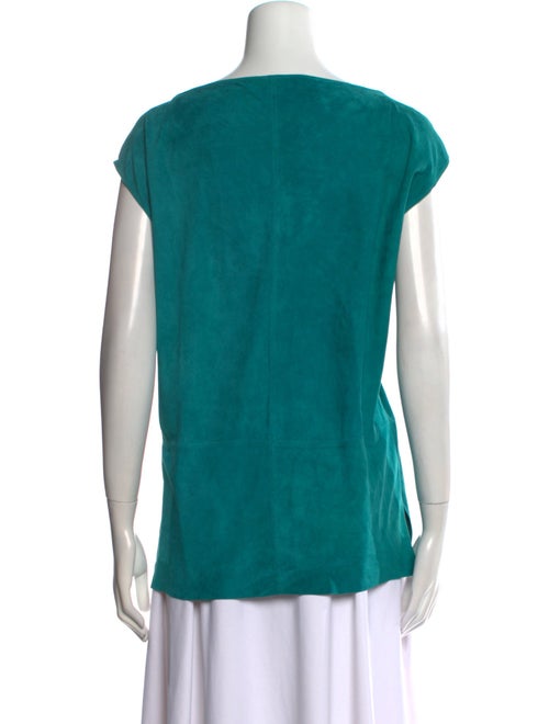 Ralph Lauren Black Label Lambskin Bateau Neckline T-Shirt