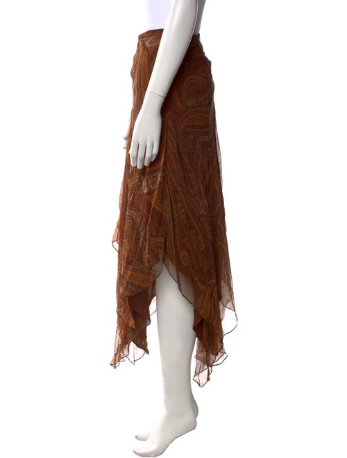 Ralph Lauren Black Label Silk Midi Length Skirt