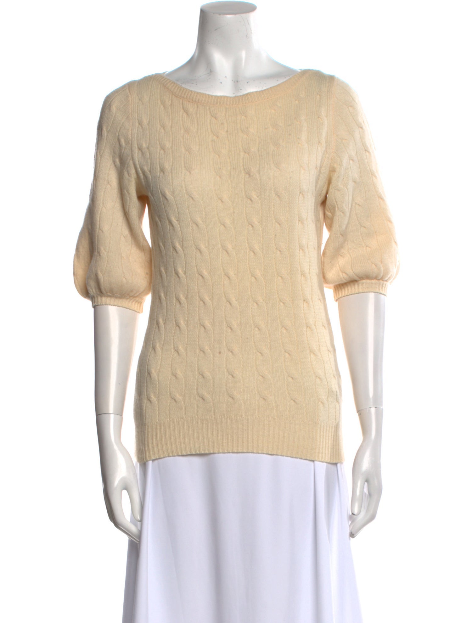 Ralph Lauren Black Label Cashmere Bateau Neckline Sweater