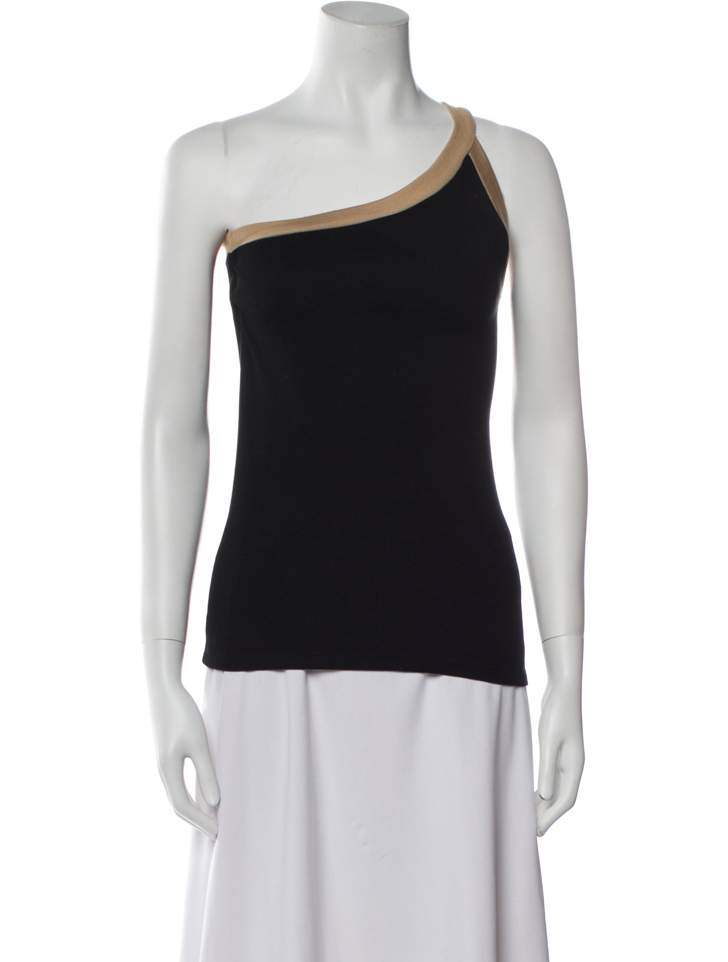 Ralph Lauren Black Label One-Shoulder Sleeveless Top