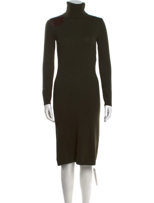 Ralph Lauren Black Label Merino Wool Midi Length Dress