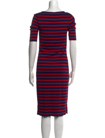 Ralph Lauren Black Label Striped Midi Length Dress