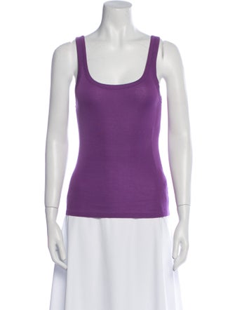 Ralph Lauren Black Label Scoop Neck Sleeveless Top