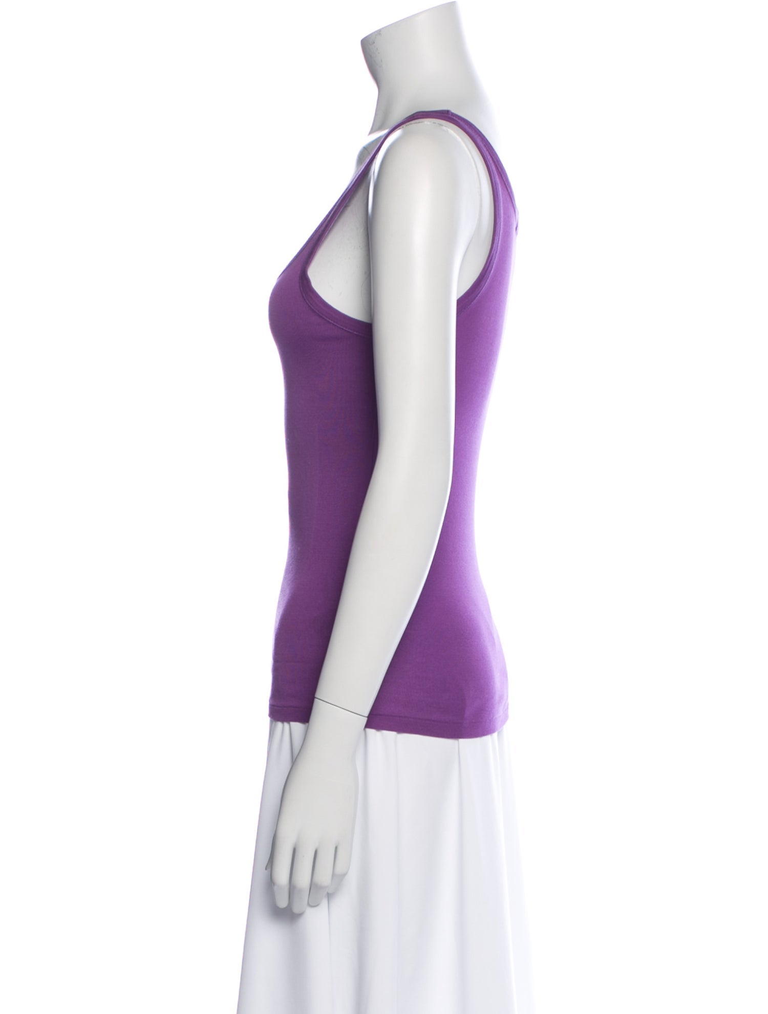 Ralph Lauren Black Label Scoop Neck Sleeveless Top