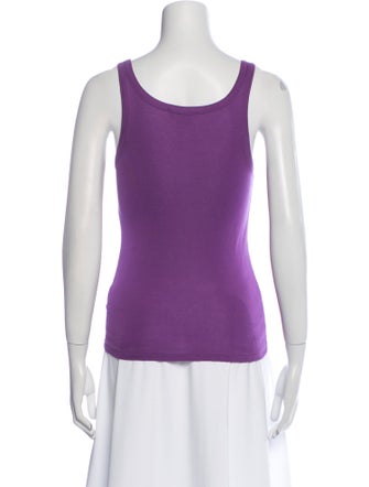 Ralph Lauren Black Label Scoop Neck Sleeveless Top