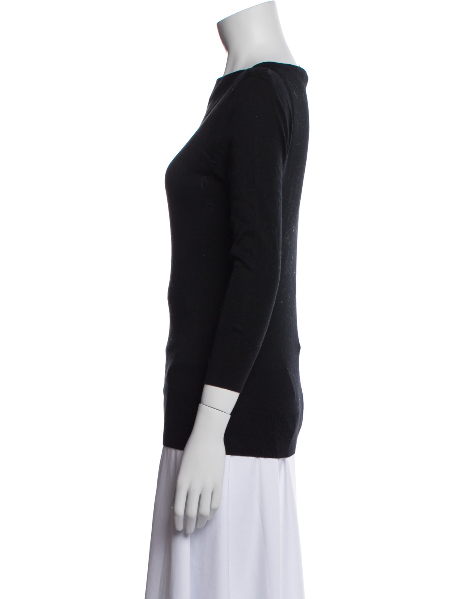 Ralph Lauren Black Label Bateau Neckline Three-Quarter Sleeve Top