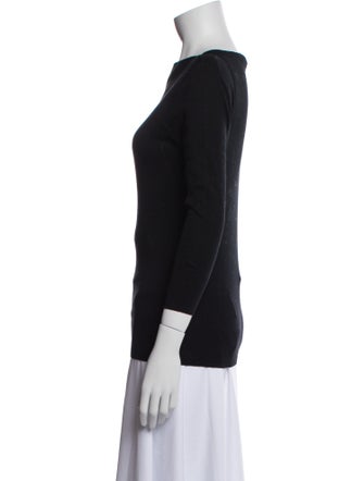 Ralph Lauren Black Label Bateau Neckline Three-Quarter Sleeve Top