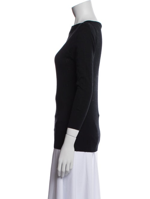 Ralph Lauren Black Label Bateau Neckline Three-Quarter Sleeve Top