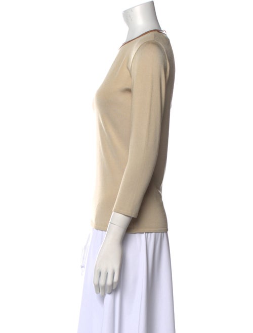 Ralph Lauren Black Label Silk Crew Neck Top