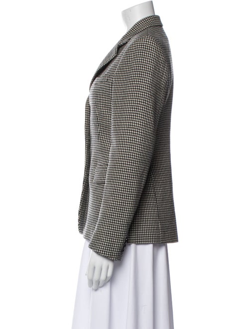 Ralph Lauren Black Label Wool Houndstooth Print Blazer