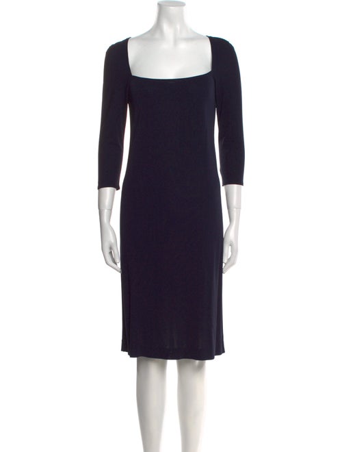 Ralph Lauren Black Label Square Neckline Knee-Length Dress