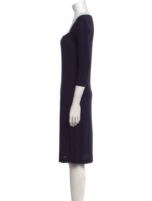 Ralph Lauren Black Label Square Neckline Knee-Length Dress