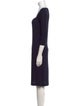 Ralph Lauren Black Label Square Neckline Knee-Length Dress