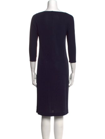 Ralph Lauren Black Label Square Neckline Knee-Length Dress