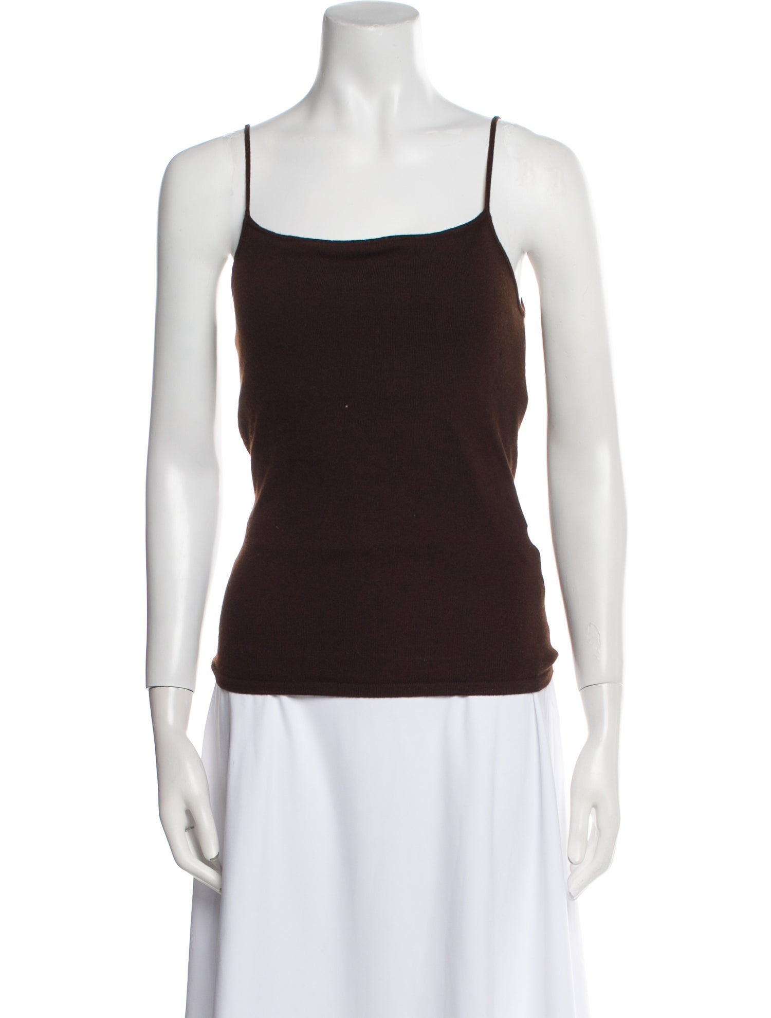 Ralph Lauren Black Label Cashmere Square Neckline Top