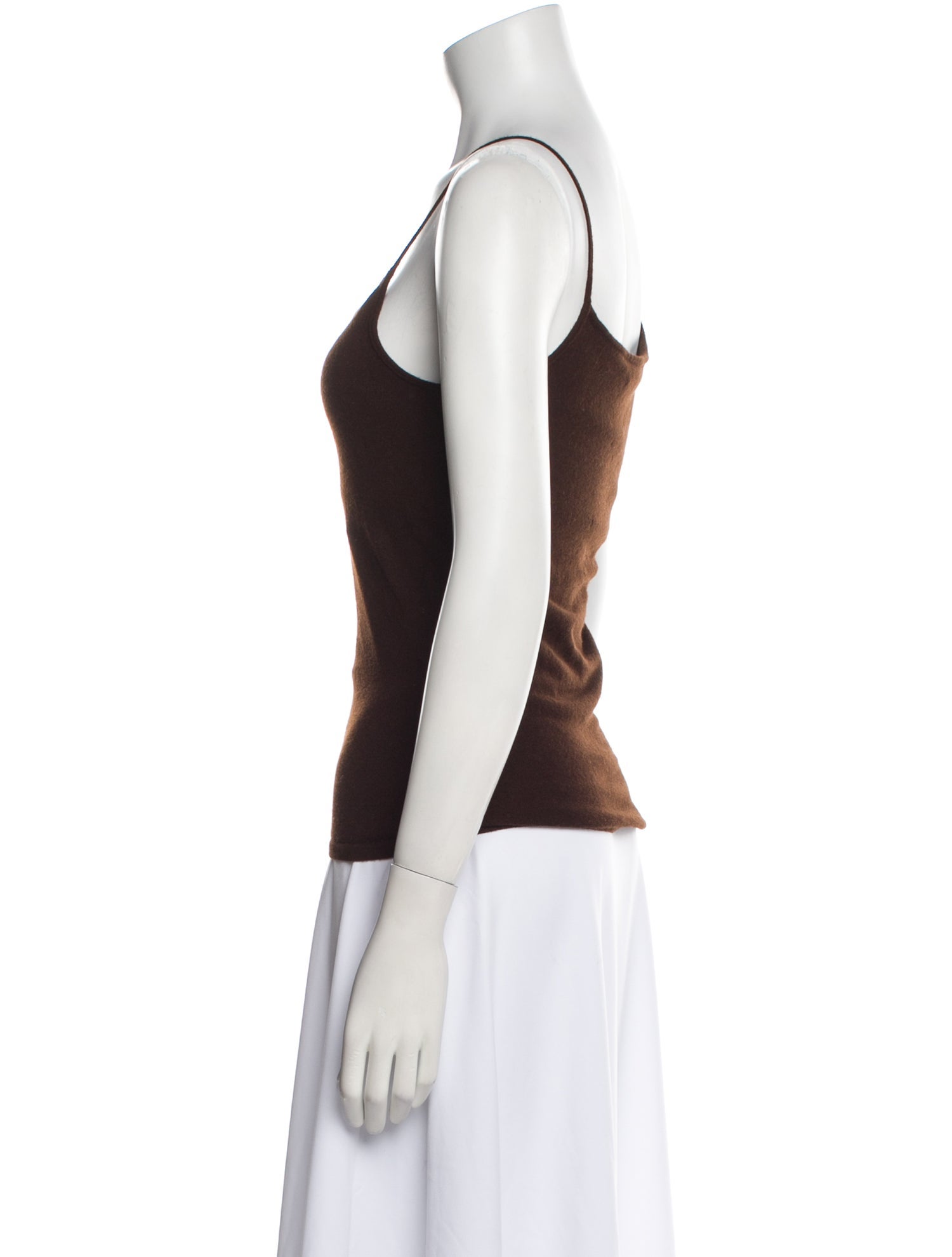 Ralph Lauren Black Label Cashmere Square Neckline Top