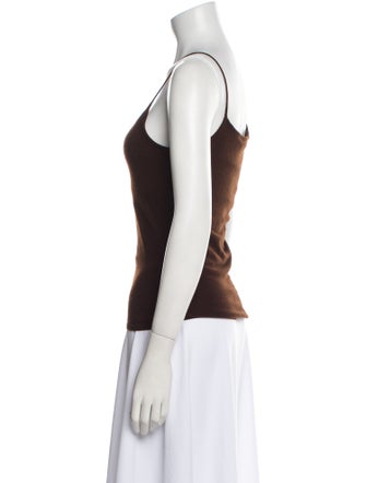 Ralph Lauren Black Label Cashmere Square Neckline Top