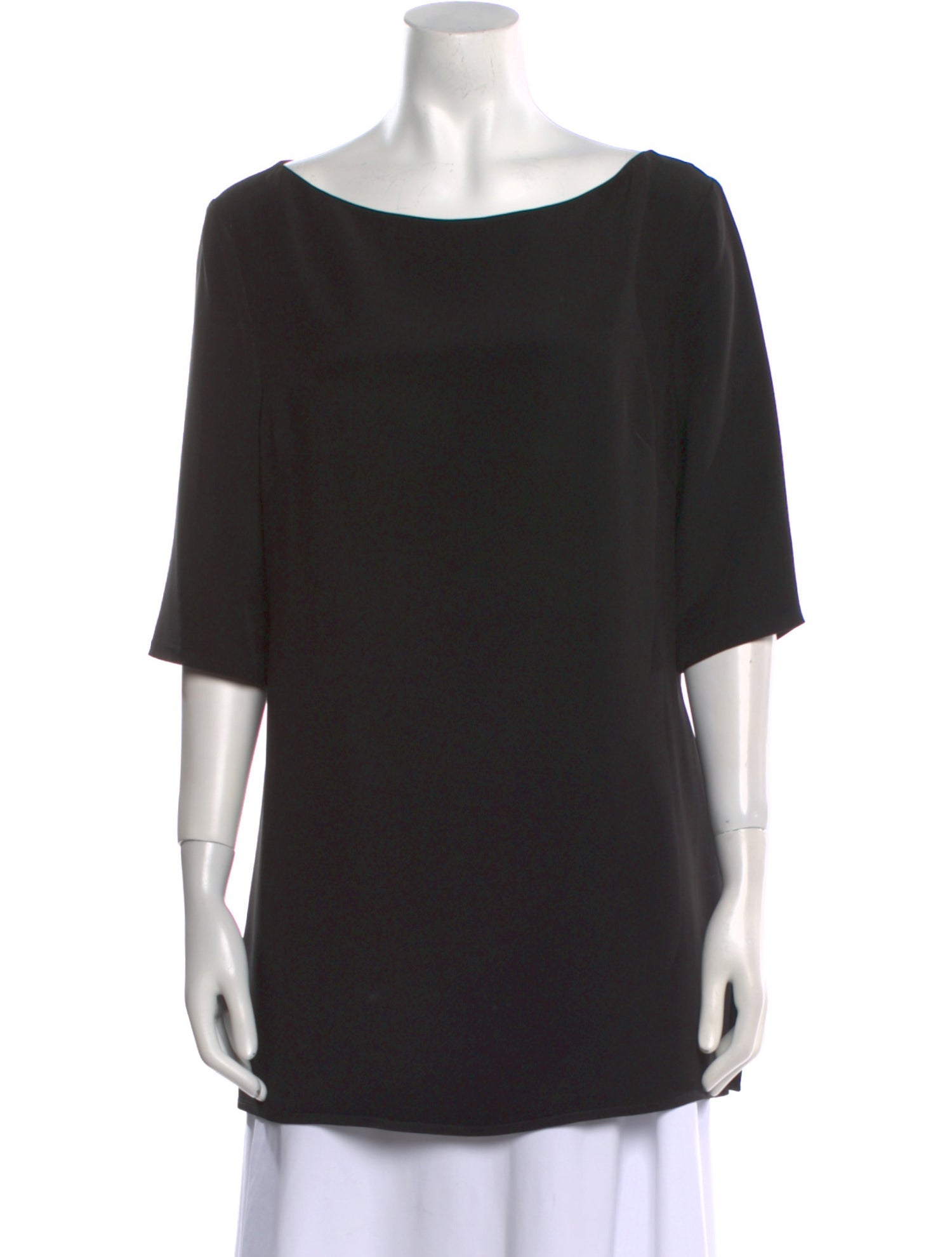 Ralph Lauren Black Label Scoop Neck Three-Quarter Sleeve Tunic