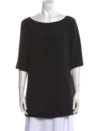 Ralph Lauren Black Label Scoop Neck Three-Quarter Sleeve Tunic
