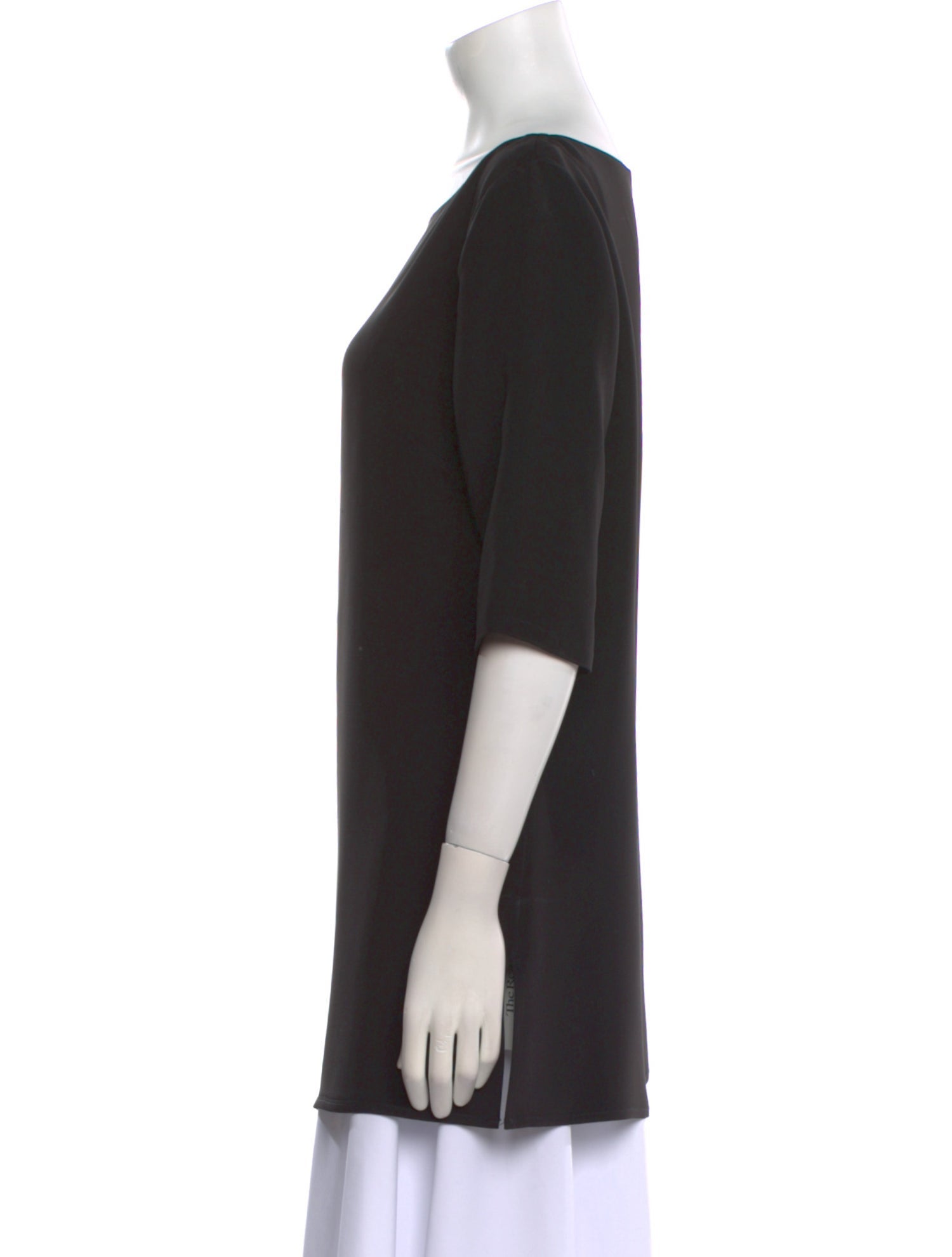 Ralph Lauren Black Label Scoop Neck Three-Quarter Sleeve Tunic