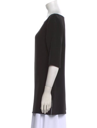 Ralph Lauren Black Label Scoop Neck Three-Quarter Sleeve Tunic