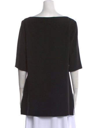 Ralph Lauren Black Label Scoop Neck Three-Quarter Sleeve Tunic