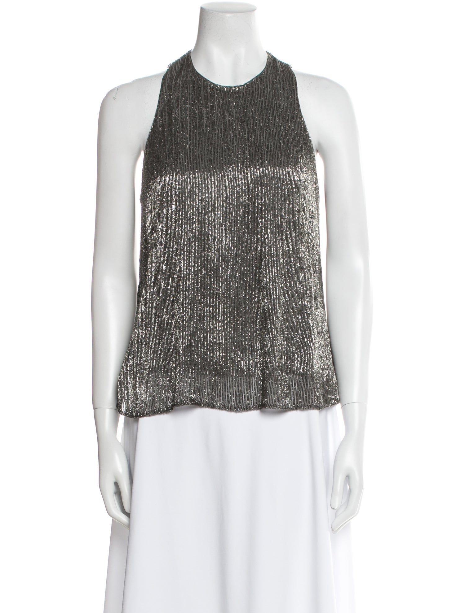 Ralph Lauren Black Label Silk Halterneck Top