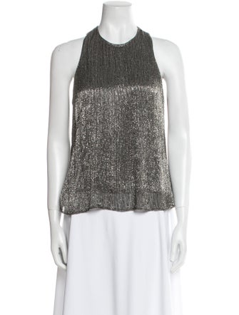 Ralph Lauren Black Label Silk Halterneck Top