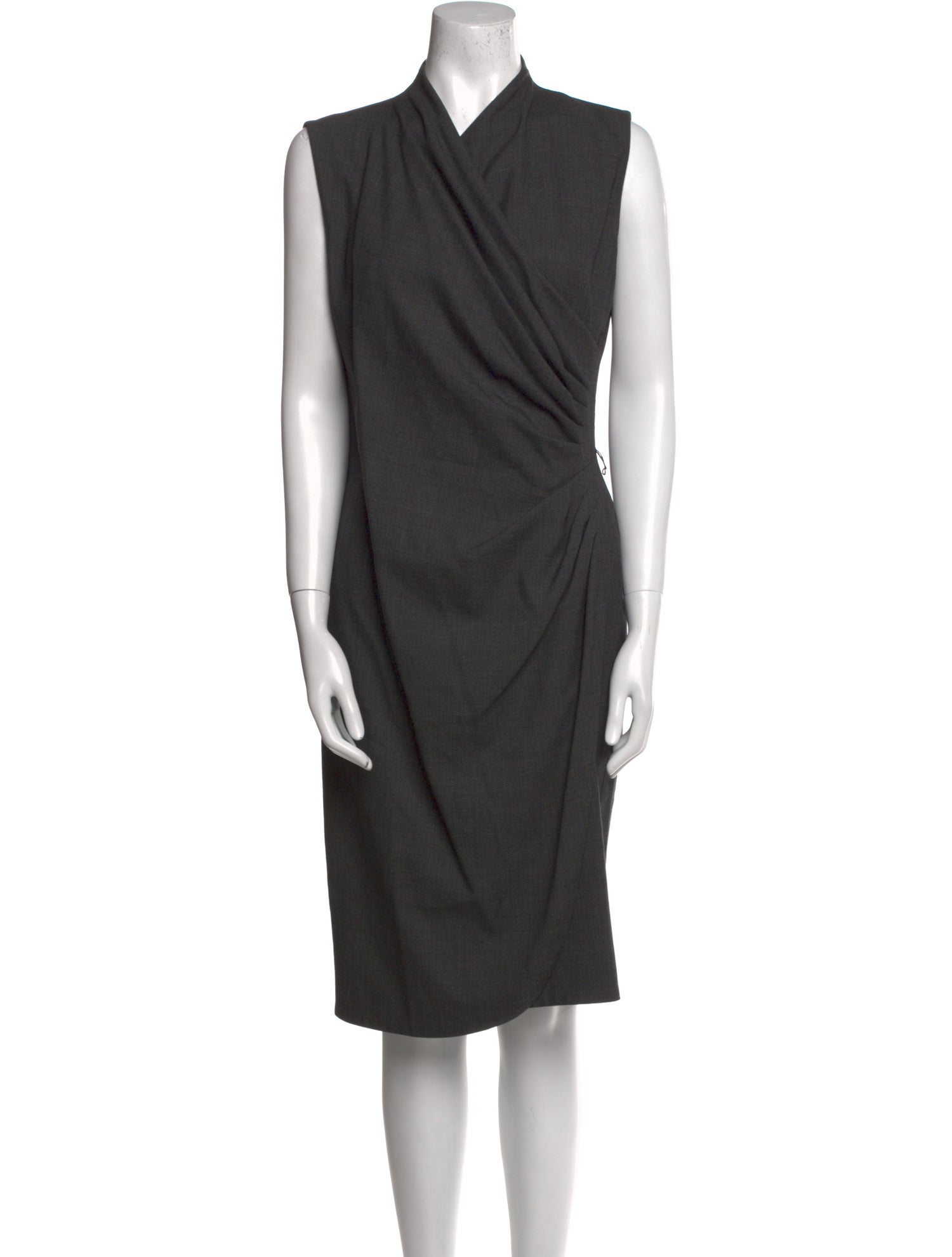 Ralph Lauren Black Label Wool Midi Length Dress