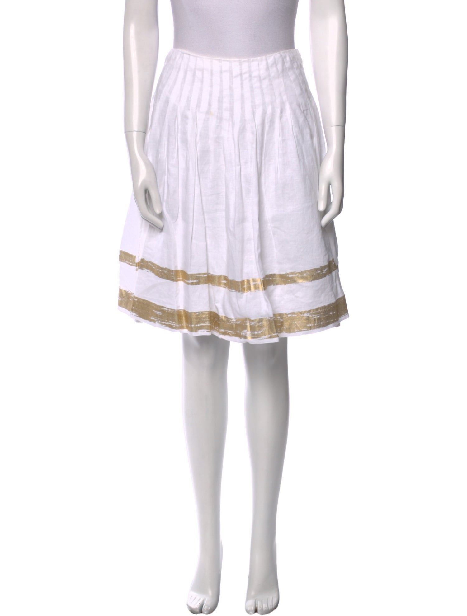 Ralph Lauren Black Label Linen Knee-Length Skirt