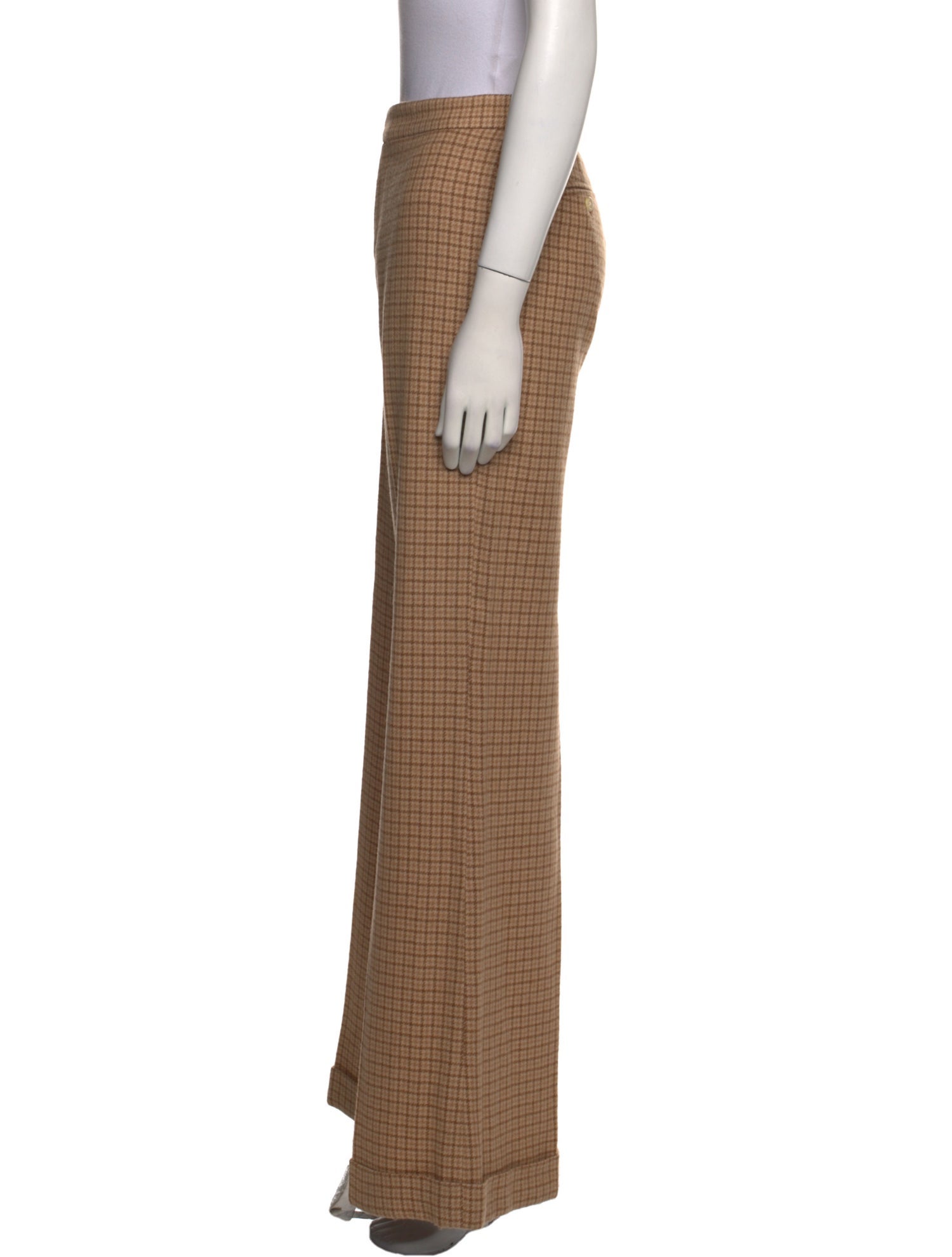 Ralph Lauren Black Label Camel Hair Wide Leg Pants