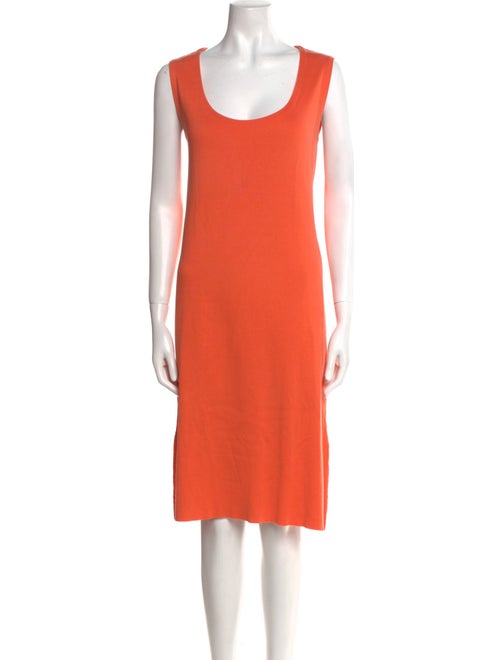 Ralph Lauren Black Label Scoop Neck Midi Length Dress