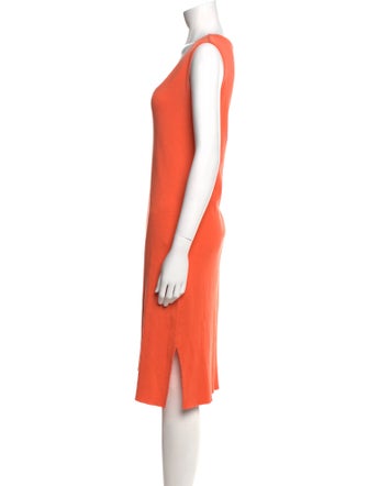 Ralph Lauren Black Label Scoop Neck Midi Length Dress