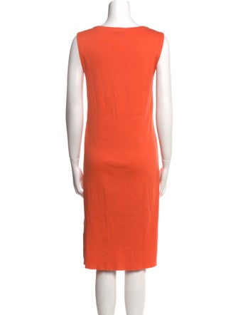 Ralph Lauren Black Label Scoop Neck Midi Length Dress