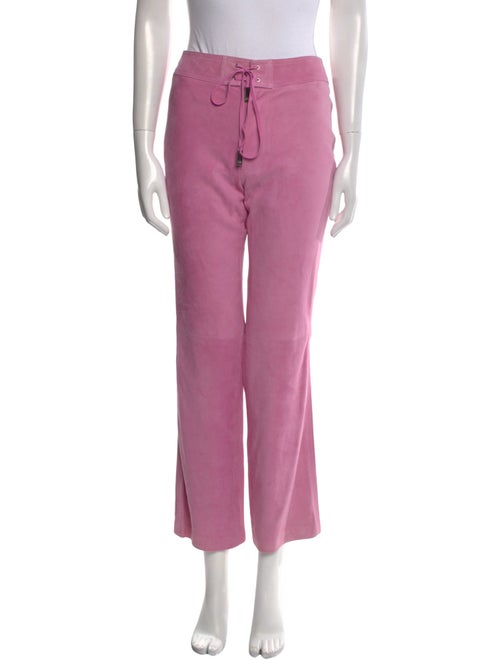 Ralph Lauren Black Label Suede Straight Leg Pants