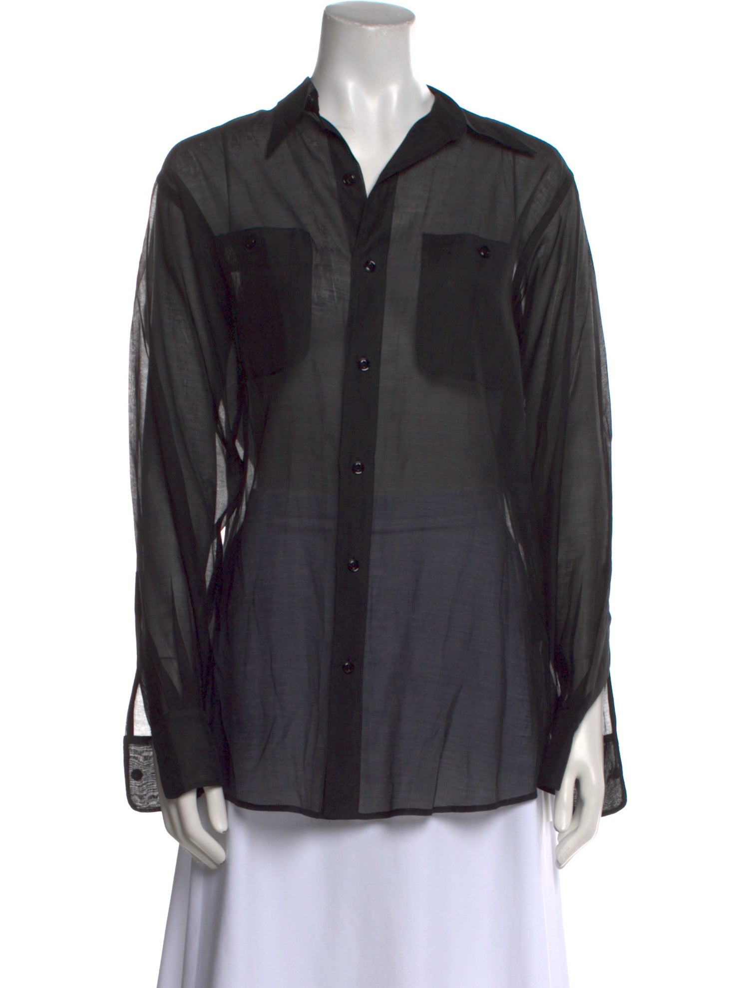 Ralph Lauren Black Label Long Sleeve Button-Up Top