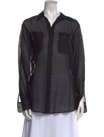 Ralph Lauren Black Label Long Sleeve Button-Up Top