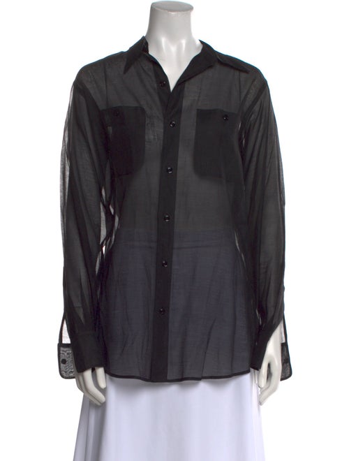 Ralph Lauren Black Label Long Sleeve Button-Up Top