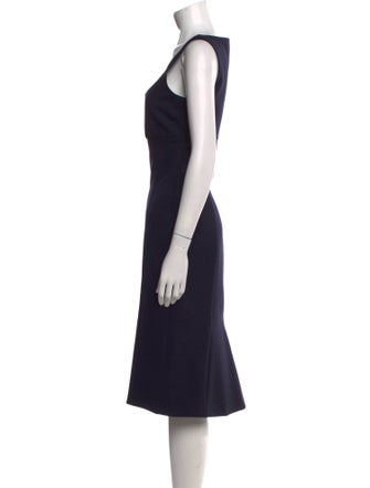 Ralph Lauren Black Label Wool Midi Length Dress