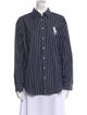 Ralph Lauren Black Label Striped Long Sleeve Button-Up Top