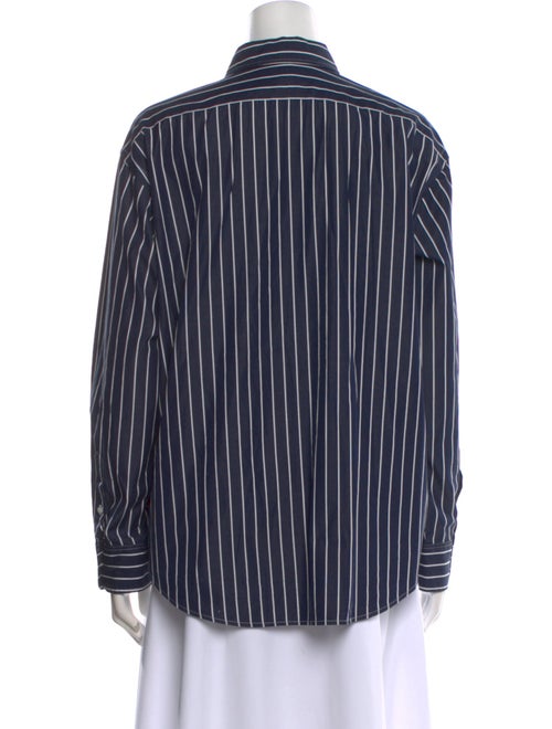 Ralph Lauren Black Label Striped Long Sleeve Button-Up Top