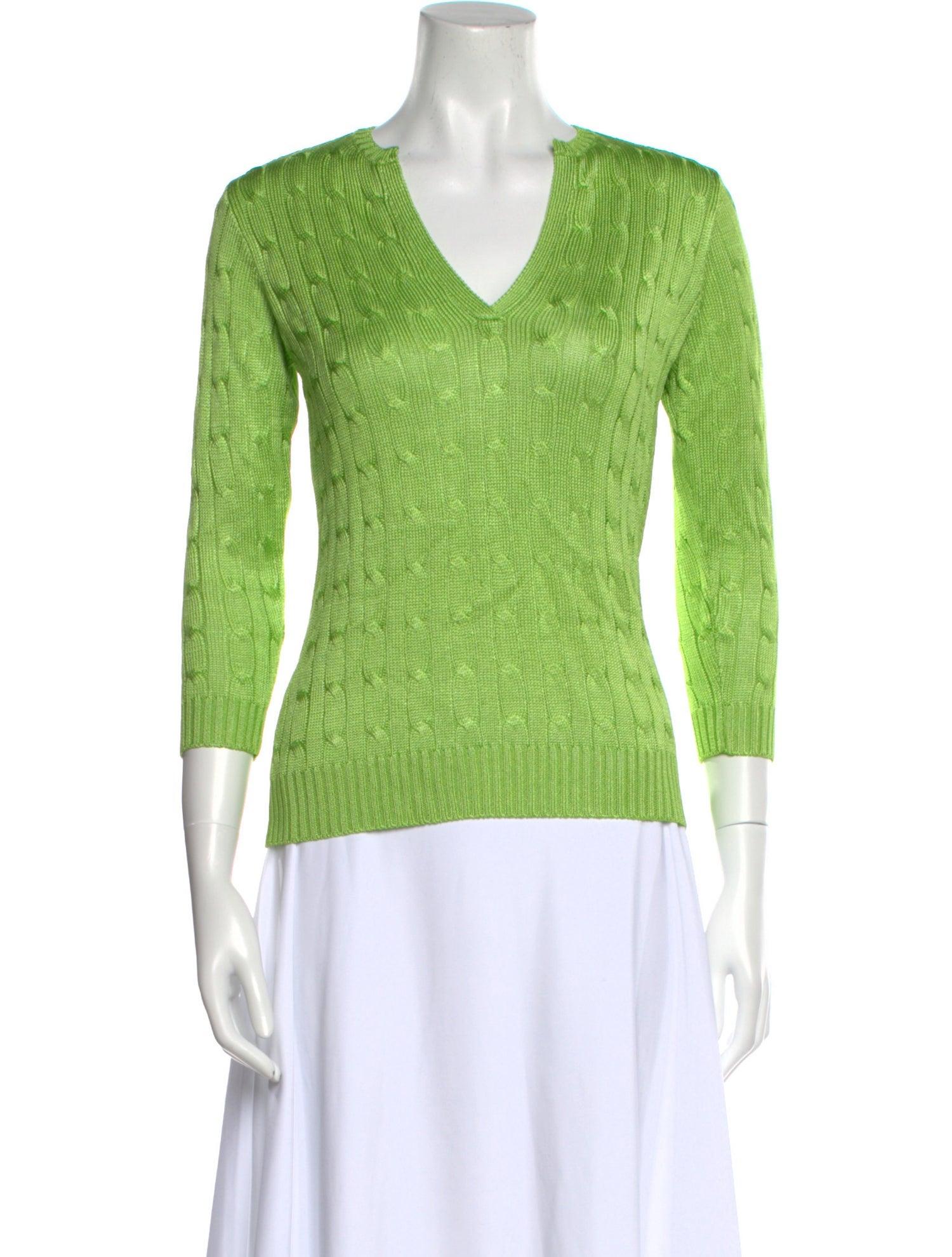 Ralph Lauren Black Label Silk V-Neck Sweater